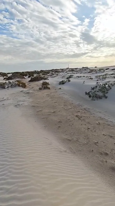 White sand dunes on the Dakhla peninsula